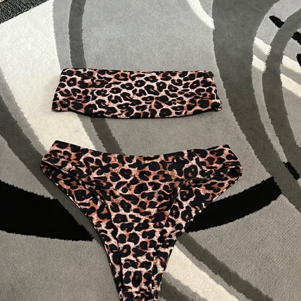 Cheetah print bathing suit